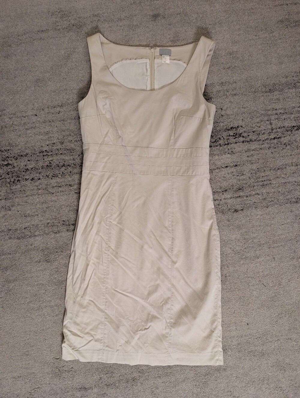H&M Beige Scoop-Neck Mini Dress